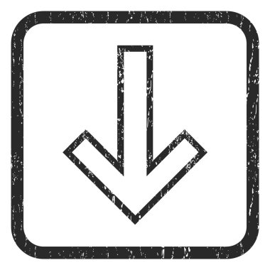 Simge lastik damgası aşağı ok