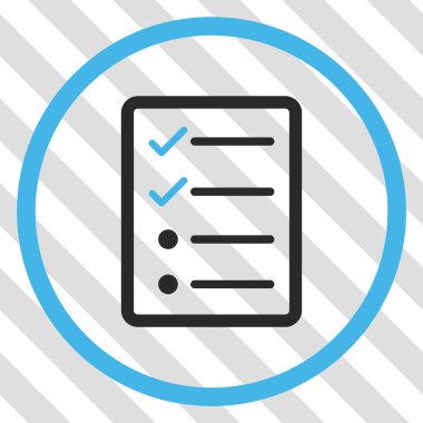 Denetim listesi sayfa vektör simgesi