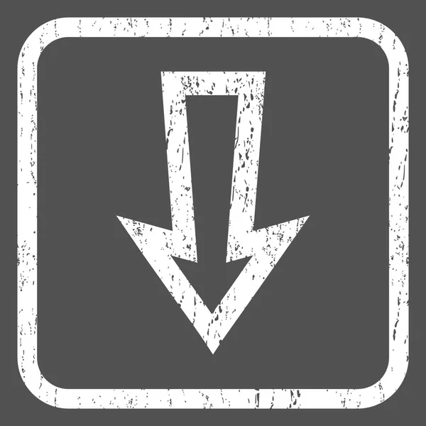 Šipka dolů ikonu razítko — Stockový vektor