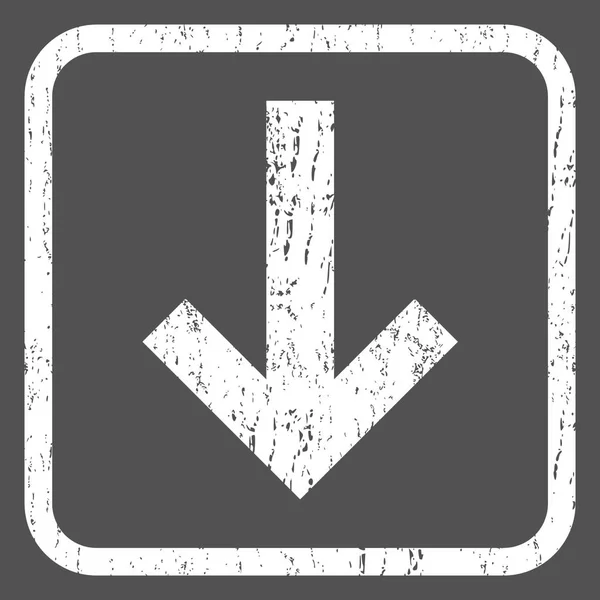 Pfeil nach unten Symbol Gummistempel — Stockvektor