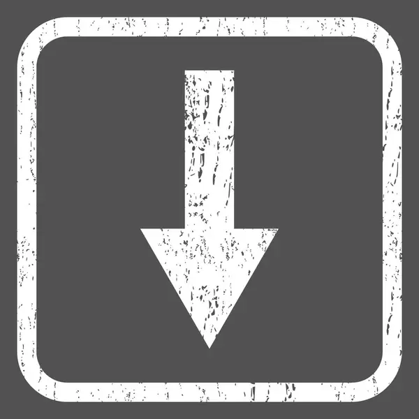 Šipka dolů ikonu razítko — Stockový vektor