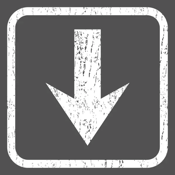 Pijl-omlaag pictogram Rubber stempel — Stockvector