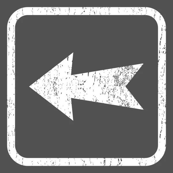 Pijl links pictogram Rubberstempel — Stockvector