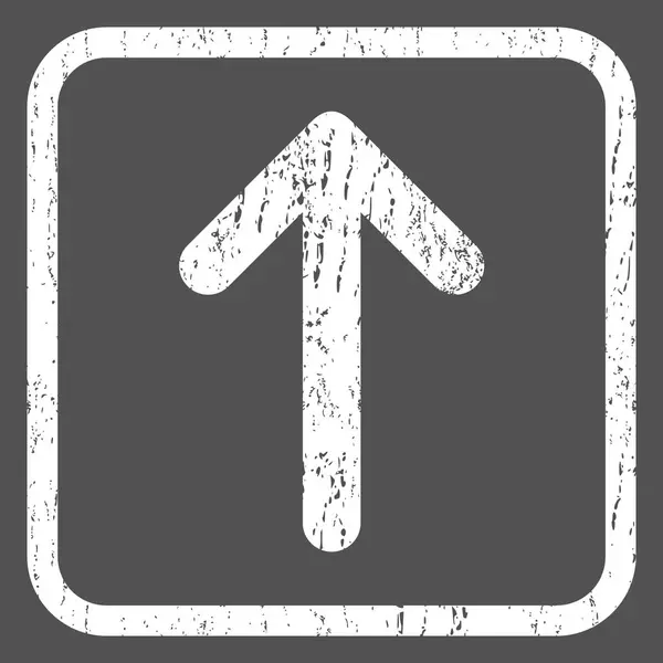 Flecha arriba icono sello de goma — Vector de stock
