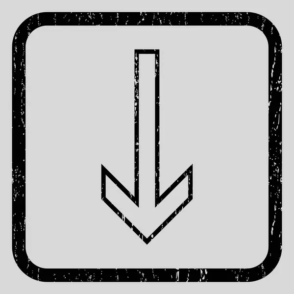 Strzałka w dół ikonę pieczątka — Wektor stockowy