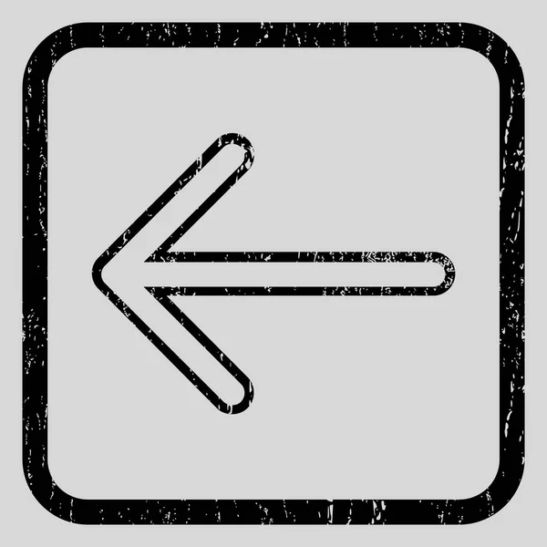 Flèche gauche Icône caoutchouc Timbre — Image vectorielle