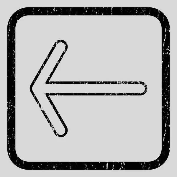 Flecha izquierda icono sello de goma — Archivo Imágenes Vectoriales