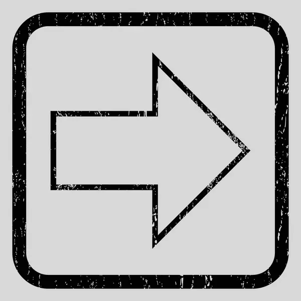 Flecha derecha icono sello de goma — Archivo Imágenes Vectoriales