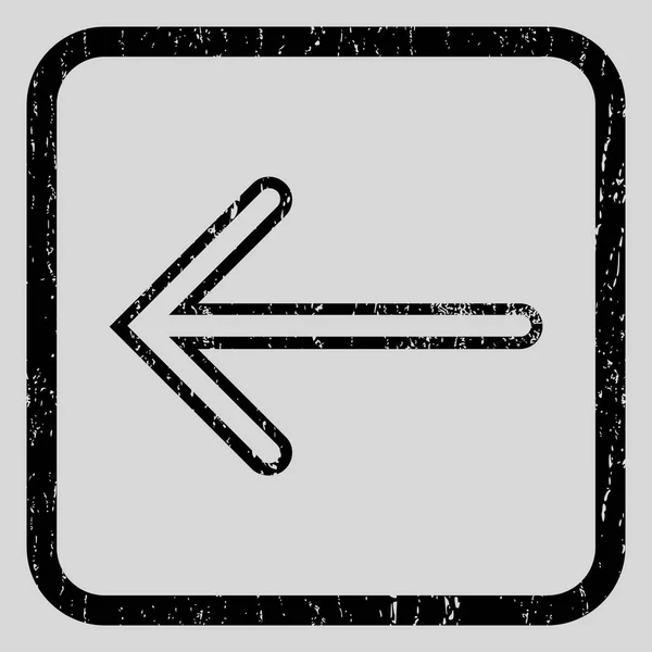 Freccia Icona sinistra Timbro di gomma — Vettoriale Stock