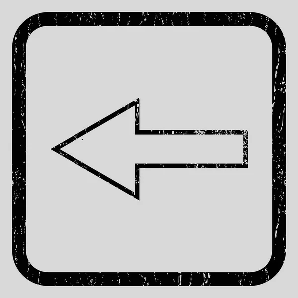 Pil til venstre ikon gummistempel – Stock-vektor