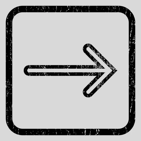 Freccia Icona destra Timbro di gomma — Vettoriale Stock