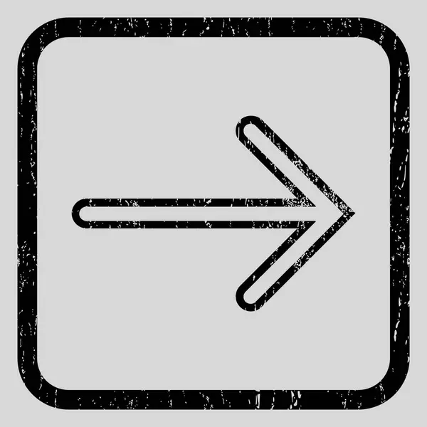 Pijl rechts pictogram Rubberstempel — Stockvector