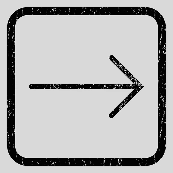 Săgeată dreapta Icon din cauciuc timbru — Vector de stoc