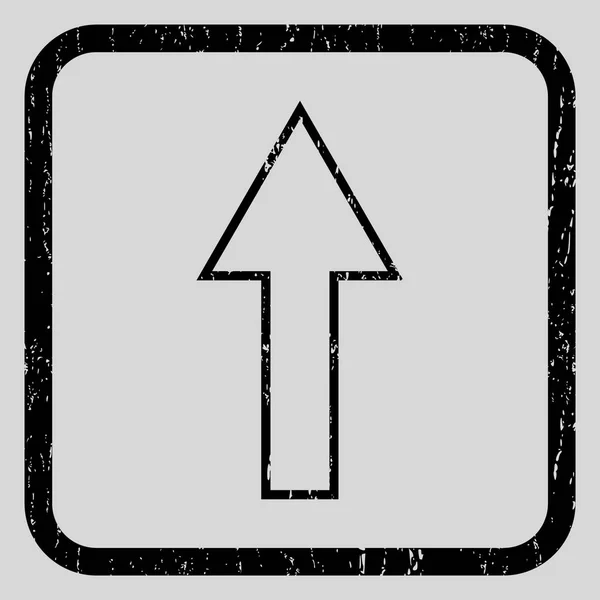 Pijl-omhoog of pictogram Rubber stempel — Stockvector