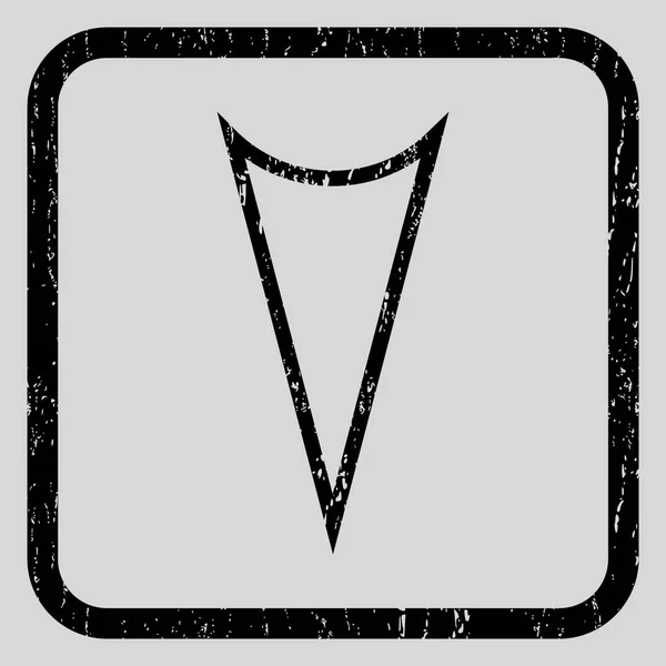 Arrowhead Down Icono Sello de goma — Vector de stock