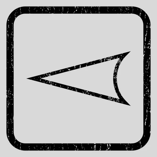 Selo de borracha de ícone esquerdo Arrowhead —  Vetores de Stock