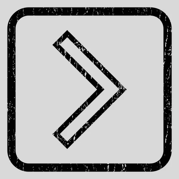 Punta de flecha Icono derecho Sello de goma — Archivo Imágenes Vectoriales