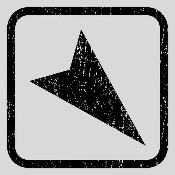 Arrowhead Right-Down Icono Sello de goma — Archivo Imágenes Vectoriales