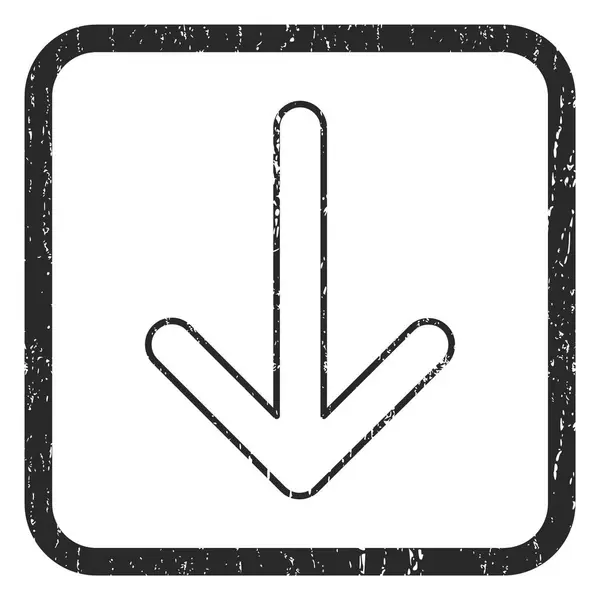 Pijl-omlaag pictogram Rubber stempel — Stockvector