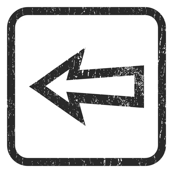 Šipka vlevo ikonu razítko — Stockový vektor