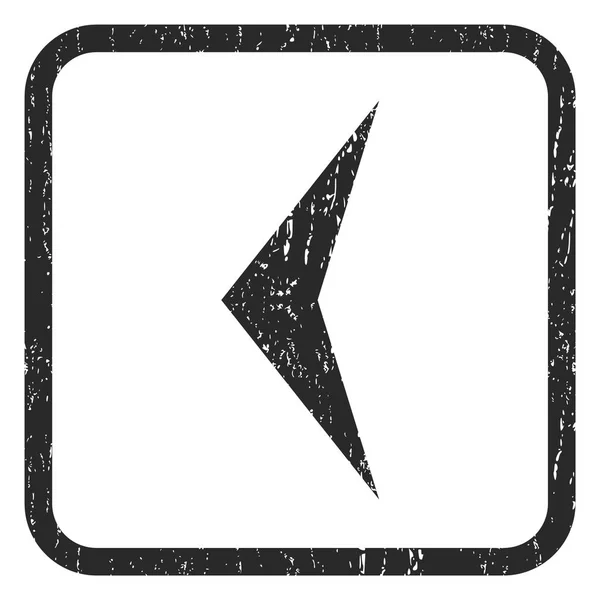 Arrowhead Left Icon Rubber Stamp — Stock Vector