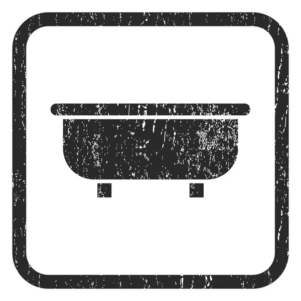 Μπανιέρα εικονίδιο καουτσούκ σφραγίδα — Διανυσματικό Αρχείο