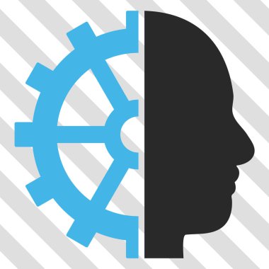 Cyborg dişli vektör simgesi