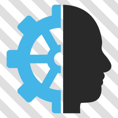 Cyborg dişli vektör simgesi