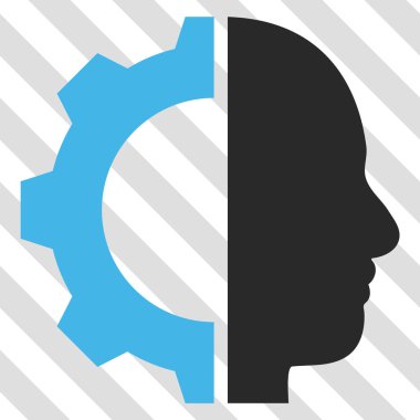 Cyborg dişli vektör simgesi