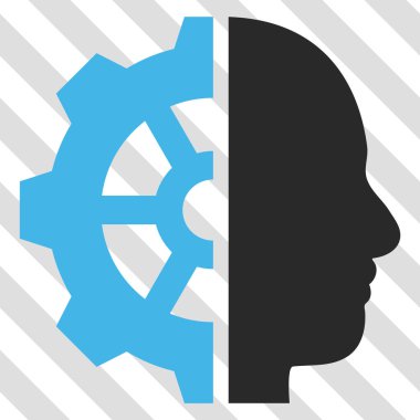 Cyborg dişli vektör simgesi