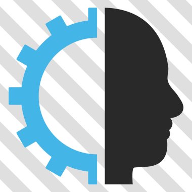 Cyborg dişli vektör simgesi