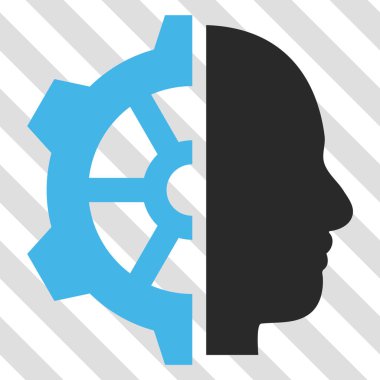 Cyborg dişli vektör simgesi