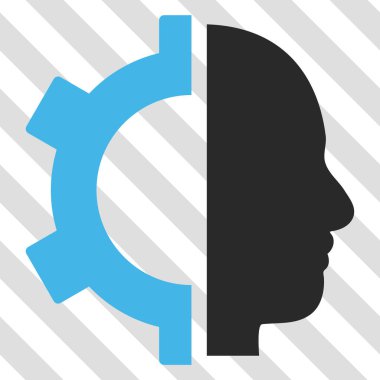 Cyborg dişli vektör simgesi