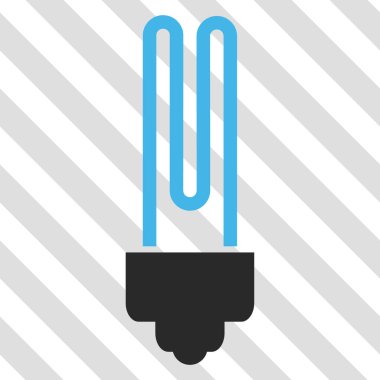 Floresan ampul vektör simgesi