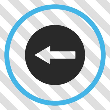 Sol ok vektör simgesi yuvarlak