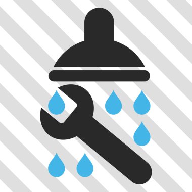 Duş sıhhi tesisat vektör simgesi