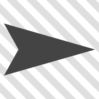 Ok ucu doğru vektör simgesi