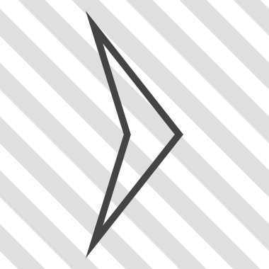 Ok ucu doğru vektör simgesi