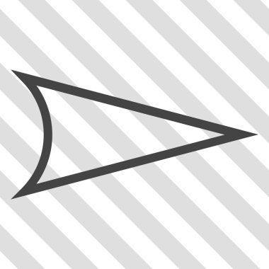 Ok ucu doğru vektör simgesi