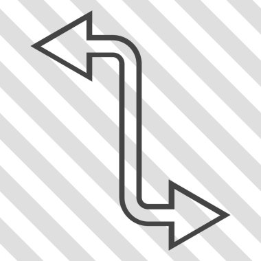 Eğri Exchange ok vektör simgesi