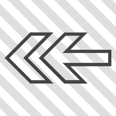 Yön sol vektör simgesi