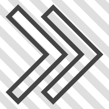 Üst karakter doğru vektör simgesi