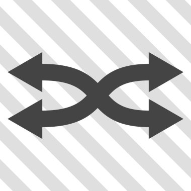 Shuffle okları yatay vektör simgesi