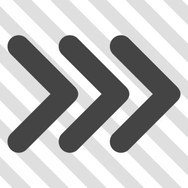 Üçlü ok ucu doğru vektör simgesi