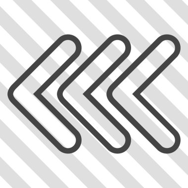 Üçlü işaretçi sol vektör simgesi