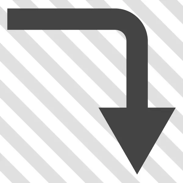 Turn Down Vector Icon — Stock Vector