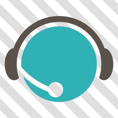 Çağrı merkezi operatör vektör simgesi