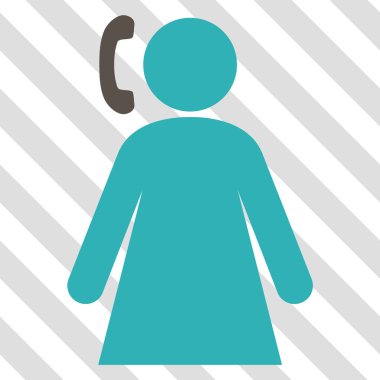 Arama kadın vektör simgesi