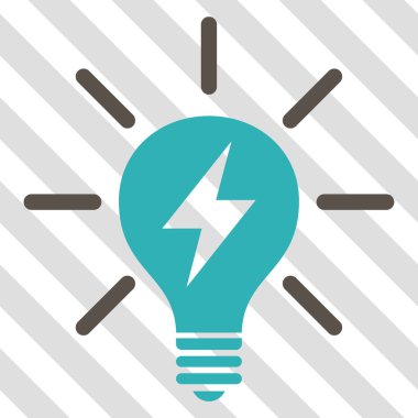 Elektrik ışık ampul vektör simgesi