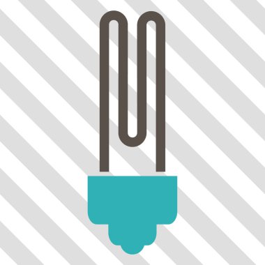 Floresan ampul vektör simgesi